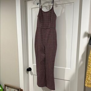 Women's Black and Red Jumpsuit